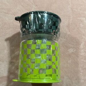 Target Green and Black Checkered Kitchen Container